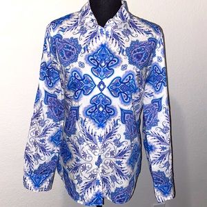J. Crew paisley button up blouse